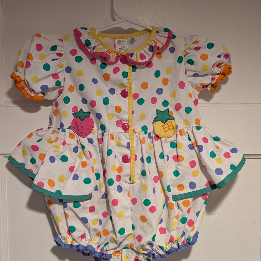 Colorful Polka Dot Baby Romper